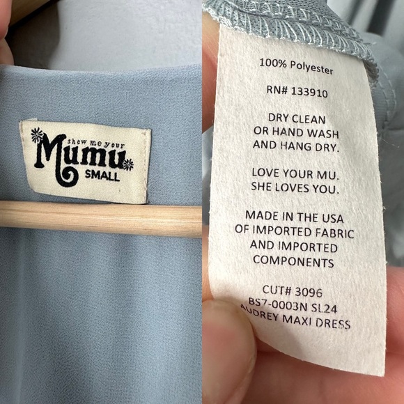 Show Me Your Mumu Audrey Bridesmaid Prom Dress Steel Blue NEW - Picture 8 of 8